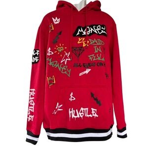 NWT Screenshot Hoodie Sz‎ 2XL Hip Hop Premium 90s Style Streetwear Red